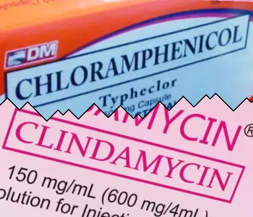 Cloranfenicol contra Clindamicina